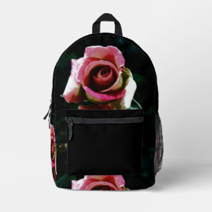 Ölgemalte rote Rose Bedruckter Rucksack