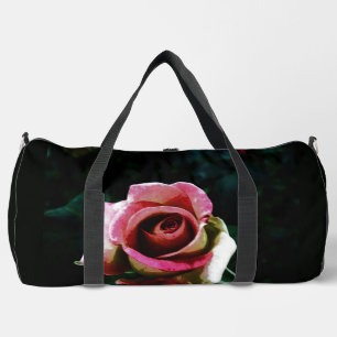 Ölgemalte rote Rose Duffle Bag