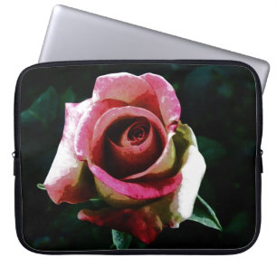 Ölgemalte rote Rose Laptopschutzhülle