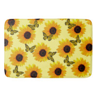 Ölgemalte Sonnenblumen und Schmetterlinge,