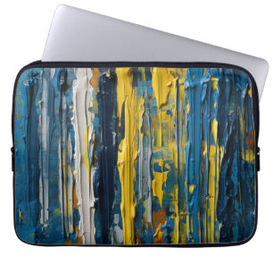 Ölgemalte vertikale Abstrakte Streifen Laptopschutzhülle