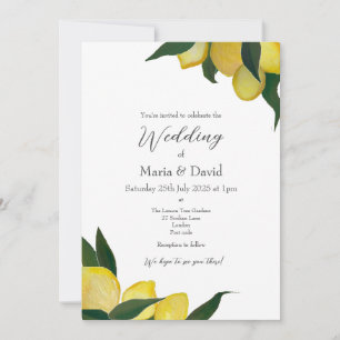 Ölgemalte Zitronen Einladung
