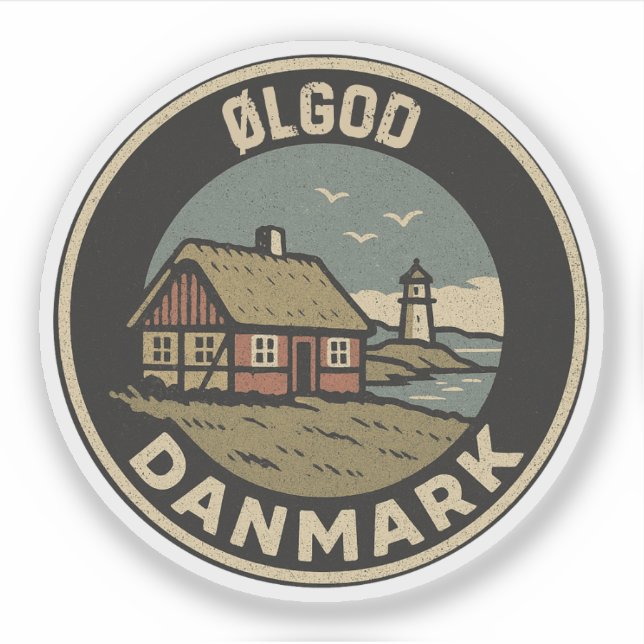 Ølgod, Dänemark Danmark Aufkleber (Vorderseite)