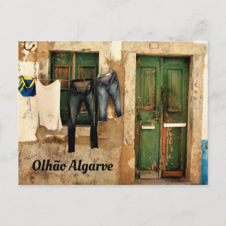 Olhao Doorway Postkarte