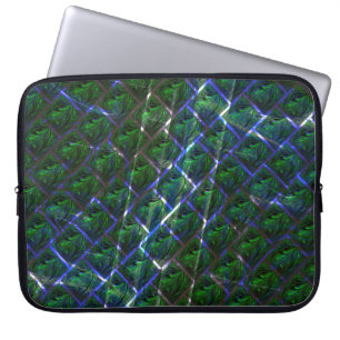 'Olho enquadrado, verde manchado estilo tijolos' Laptopschutzhülle