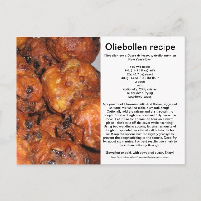 Oliebollen Postkarte (Vorderseite)