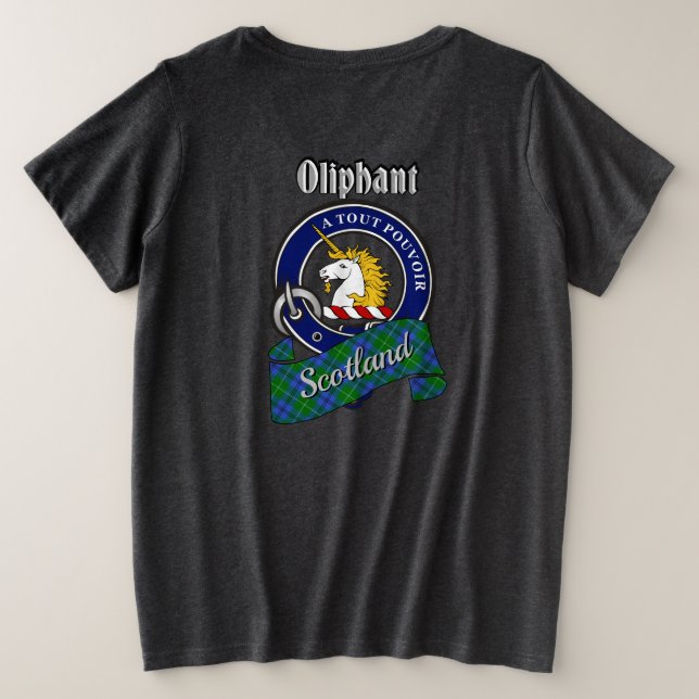 Oliphant Clan Badge Women's Back Große Größe T-Shirt (Design Rückseite)