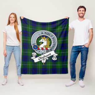 Oliphant Modern Clan Abzeichen Tartan Kariert Fleecedecke