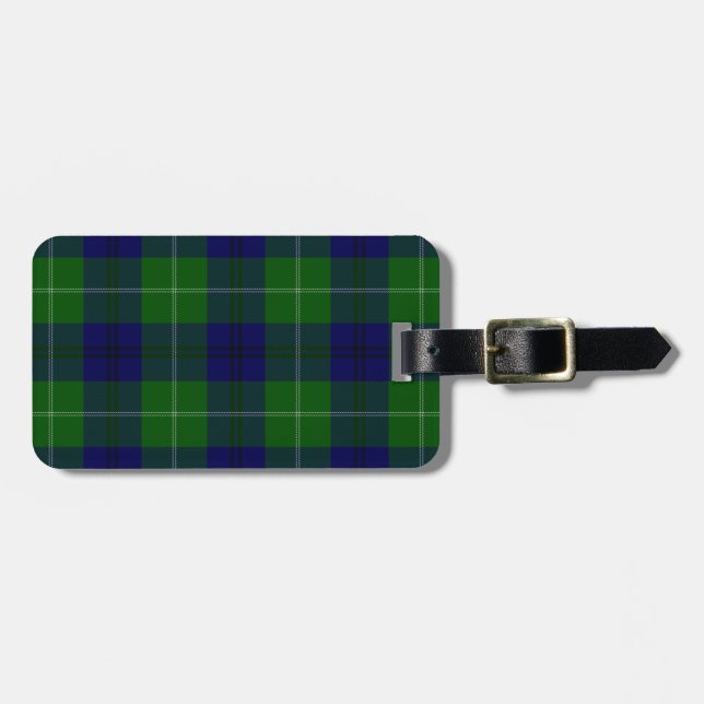 Oliphant tartan blue kariert gepäckanhänger (Vorderseite horizontal)