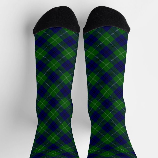 Oliphant tartan blue kariert socken (Oben)
