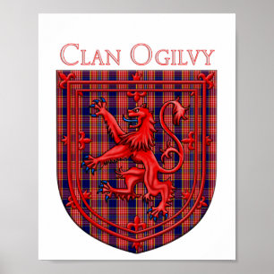 Oliphant Tartan Scottish Kariert Lion Rampant Poster
