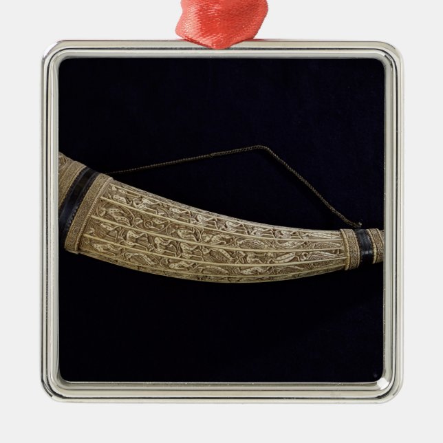 Oliphant von St. Hubert Silbernes Ornament (Vorne)