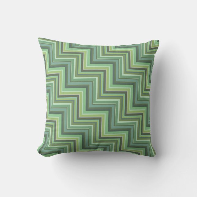Oliv Green Stripes Pattern Kissen (Vorderseite)