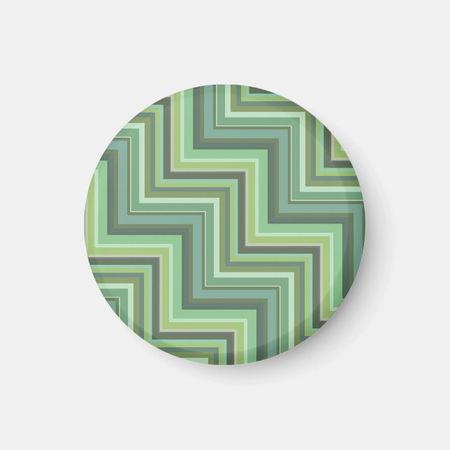 Oliv Green Stripes Pattern Magnet (Vorne)