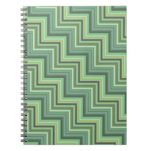 Oliv Green Stripes Pattern Notizblock