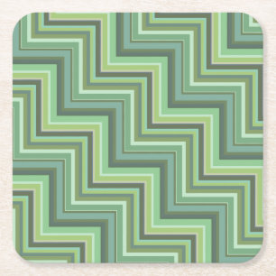 Oliv Green Stripes Pattern Rechteckiger Pappuntersetzer