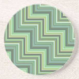 Oliv Green Stripes Pattern Untersetzer