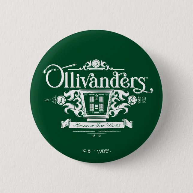 OLIVANDERS™ Hersteller feiner Zauberstäbe Button (Vorderseite)