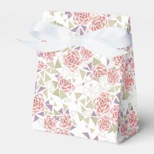olivbeiger Mosaik-Blumenmuster Retro Geschenkschachtel