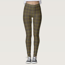 Olivblau Orange Karo Tartan