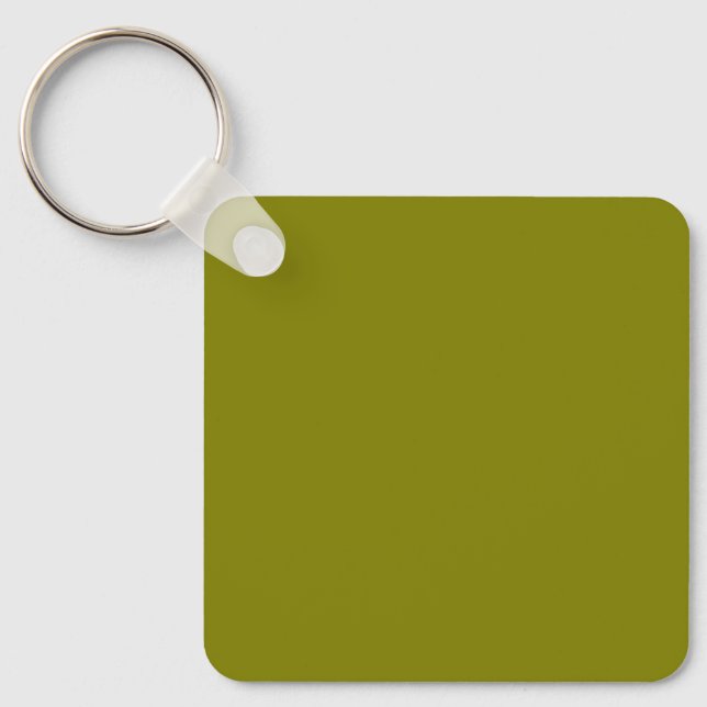 Olive 808000 Solid Color Design Schlüsselanhänger (Vorderseite)
