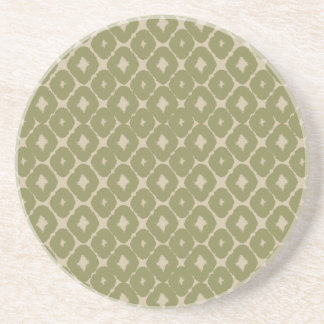 Olive and cream Boho Geometric Throw Pillow Getränkeuntersetzer