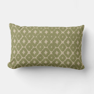 Olive and cream Boho Geometric Throw Pillow Lendenkissen