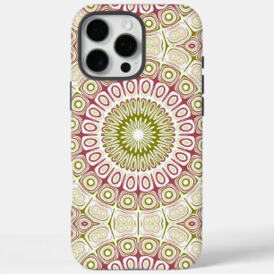 Olive and Rose Mandala Pattern iPhone 16 Pro Max Hülle