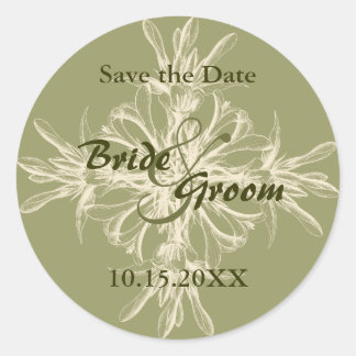 Olive-Antiquitäten Save the Date Stickers