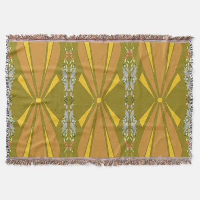 Olive Art Deco Gold Burg Decke (Vorderseite)