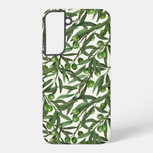Olive-Äste auf weißer Seite Samsung Galaxy Hülle