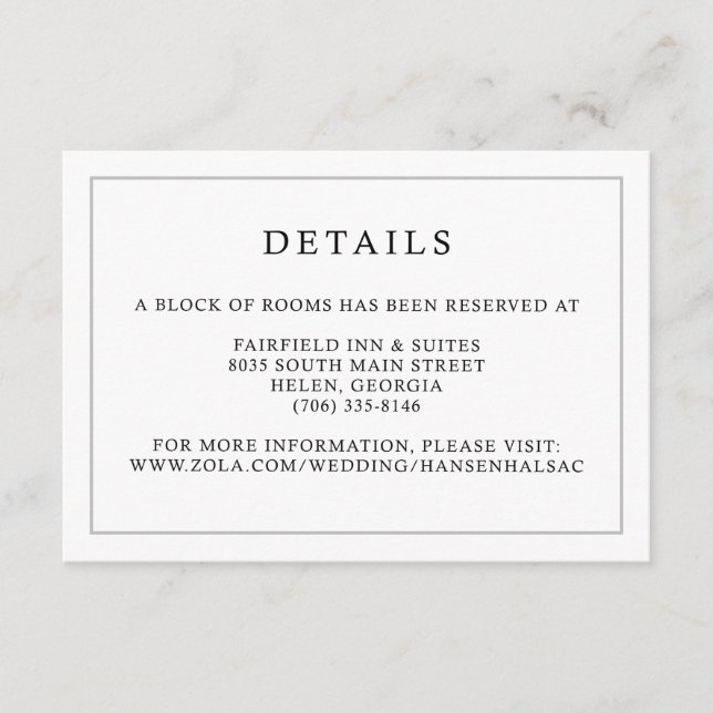 Olive Blätter Monogram Wappen Details Card Begleitkarte (Vorderseite)