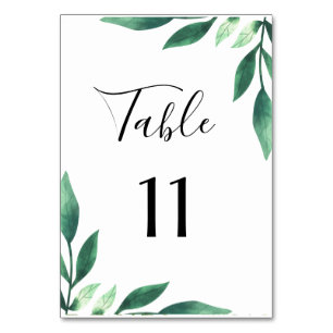 Olive-Blätter und geometrische Hochzeiten Tischnummer