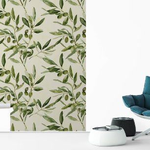 Olive Branch Blätter Mittelmeerraum Tapete