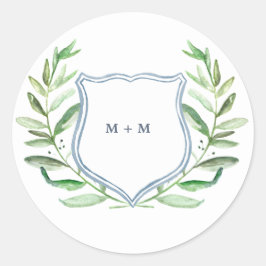 Olive Branch Boho Garden Monogram Stickers