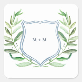 Olive Branch Boho Garden Monogram Stickers