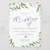 Olive Branch Boho Garden Wedding Einladung