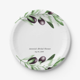 Olive Branch Brautparty Pappteller