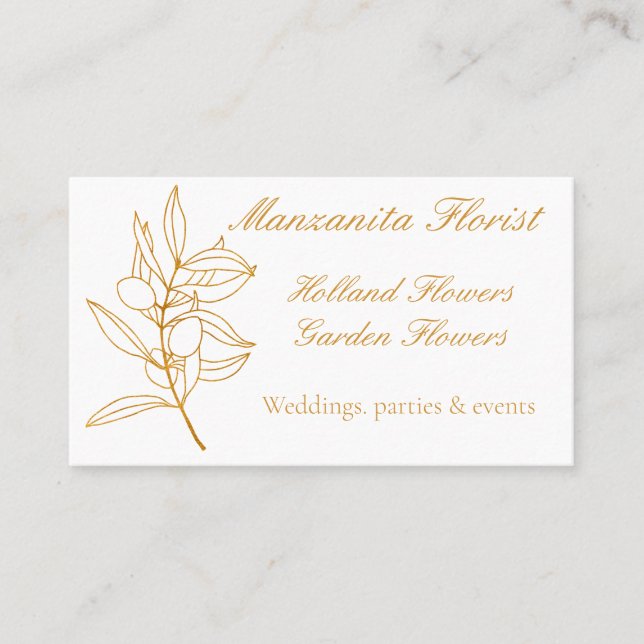 Olive Branch Business Card Visitenkarte (Vorderseite)