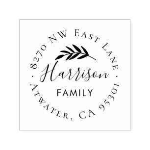 Olive Branch Circle Address Briefmarke Permastempel