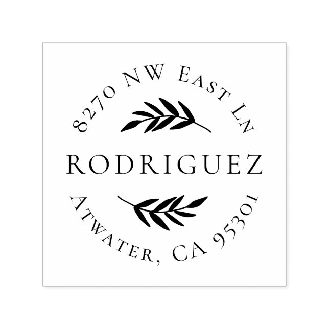 Olive Branch Circle Address Briefmarke Permastempel (Design)