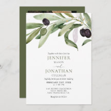 Olive Branch Garden Hochzeit Einladung