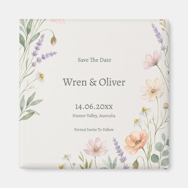 Olive Branch Hochzeit Magnet (Vorne)