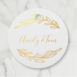 Olive Branch Kranz personalisierte Textfolie Foil  Geschenkanhänger