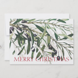 OLIVE BRANCH MERRY CHRISTMAS GREETCARD KARTE