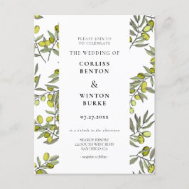 Olive Branch Muster Hochzeitseinladung Postkarte