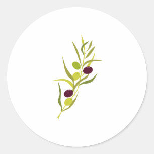 Olive Branch Runder Aufkleber
