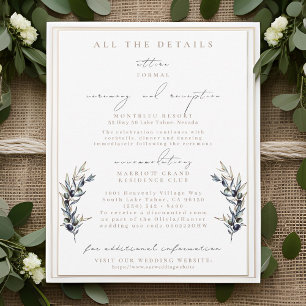 Olive Branch Wedding Details Karten