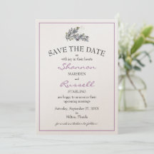 Olive Branch Wedding Save the Date Card