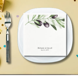 Olive Branch Wedding Serviette